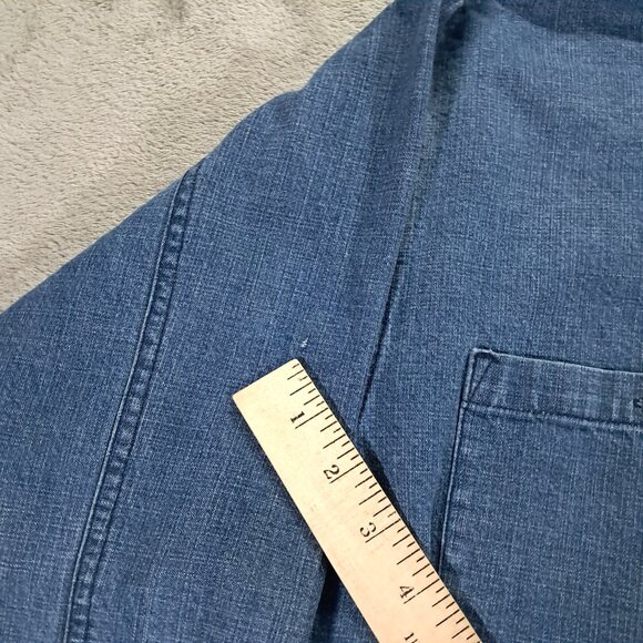 Vintage Harley Davidson Denim Shirt Men XXL 2XL Blue 100% Cotton Embroidered - Picture 9 of 14